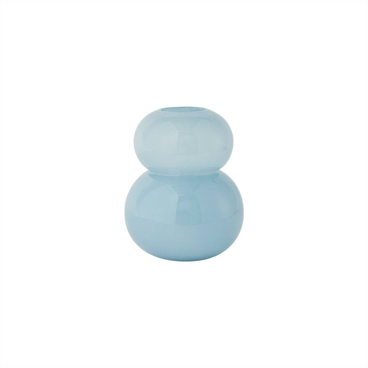 Vase bleu verre Living - Image 1