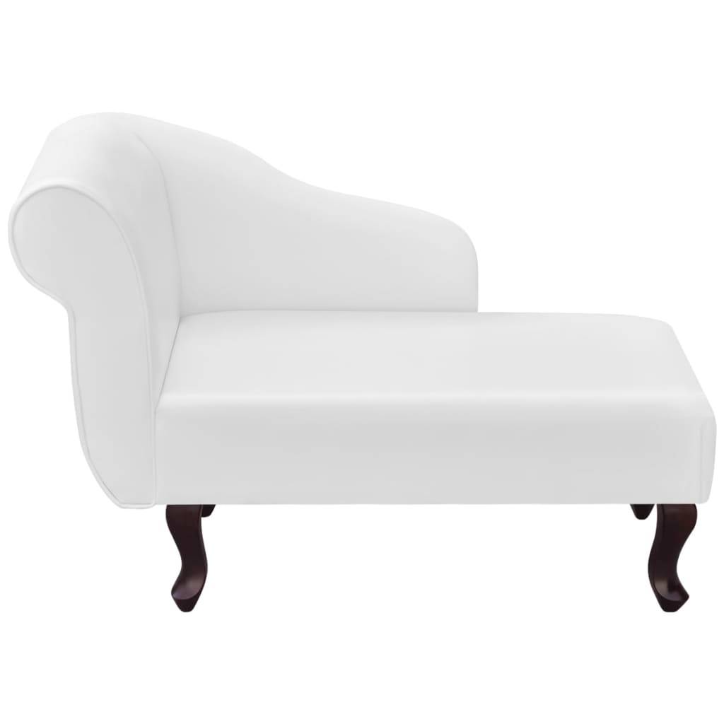 Maison Chic - Bain de soleil - Transat - Chaise longue Blanc Similicuir - MEUBLE PRO - Image 1