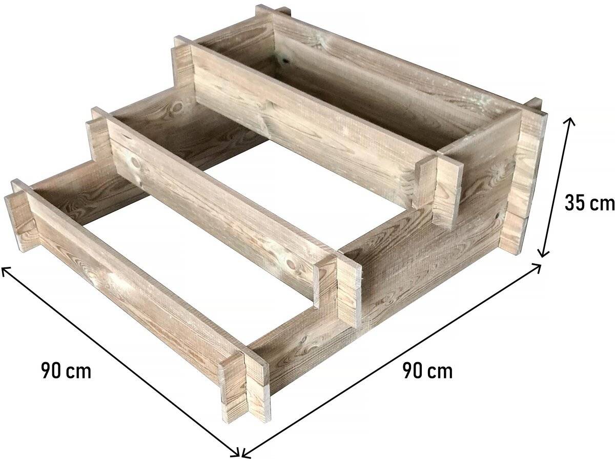 Carré Potager "utopia" En Escalier - 90 X 90 X 35 Cm -habitat Et Jardin - Imagen 2