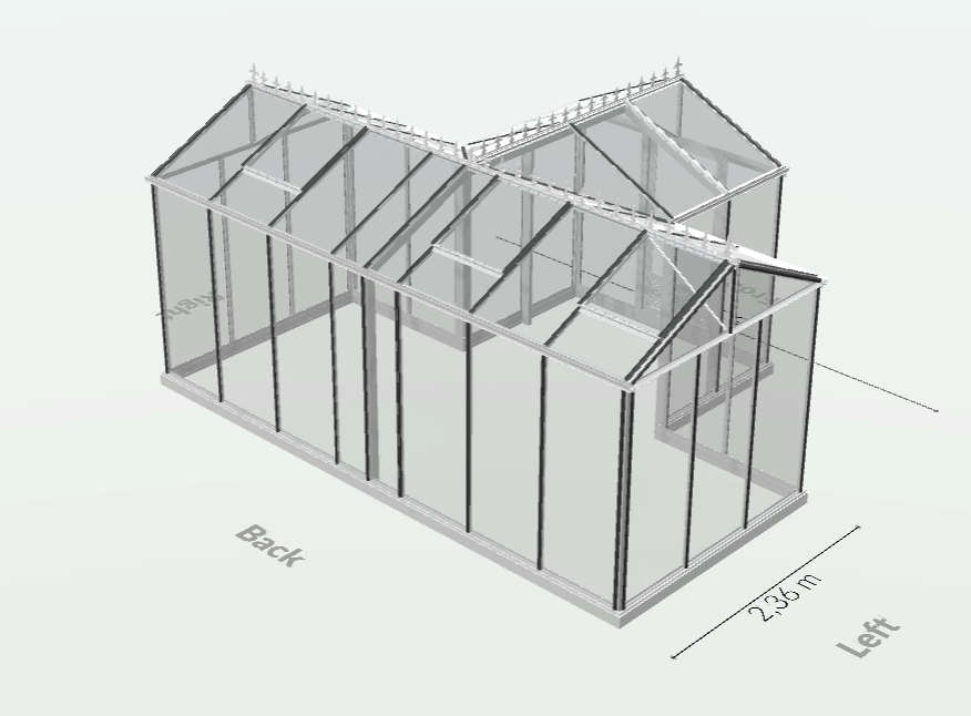 20m² - Serre en verre trempé - Euro T Classic - Alu - 20m² - ALUMINIUM - L'atelier Des Serres - Imagen 9
