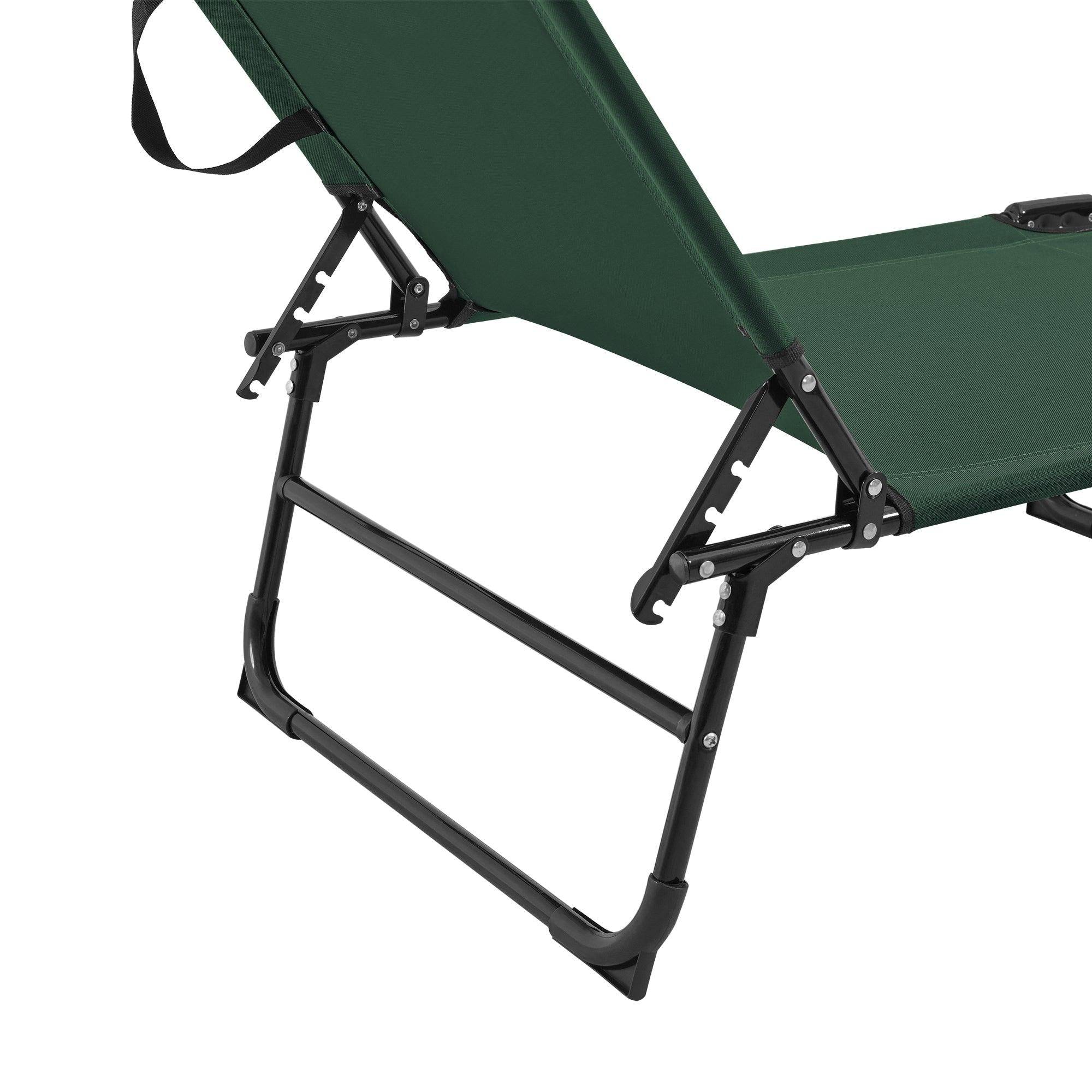 Bain de soleil transat chaise longue pliable avec pare-soleil acier pvc polyester 187 cm gris clair - Image 3
