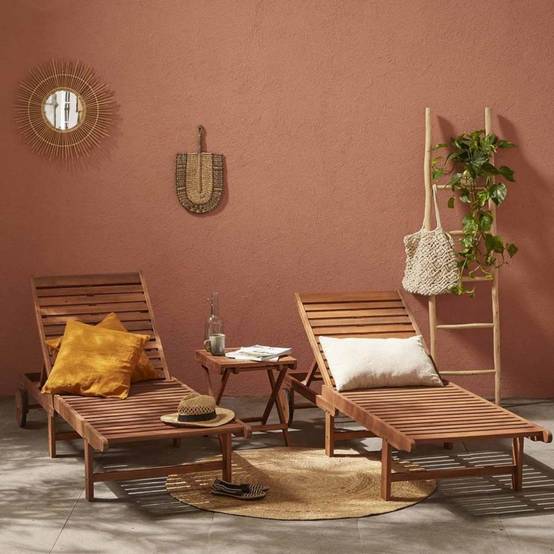 Forest Style - Table basse de jardin pliante en Acacia - Imagen 4