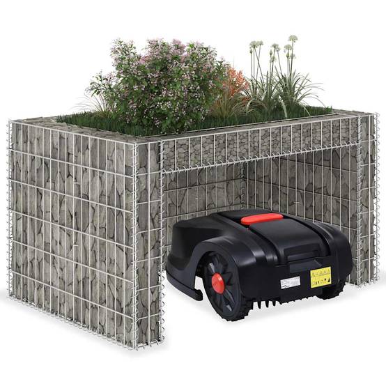 PANGIVO - Garage tondeuse à gazon acier argenté 110 x 80 x 60 cm - PANGIVO - Image 1