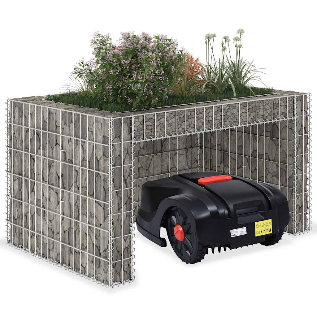 PANGIVO - Garage tondeuse à gazon acier argenté 110 x 80 x 60 cm - PANGIVO - Image 1