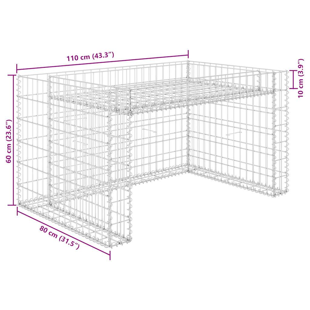 PANGIVO - Garage tondeuse à gazon acier argenté 110 x 80 x 60 cm - PANGIVO - Image 6