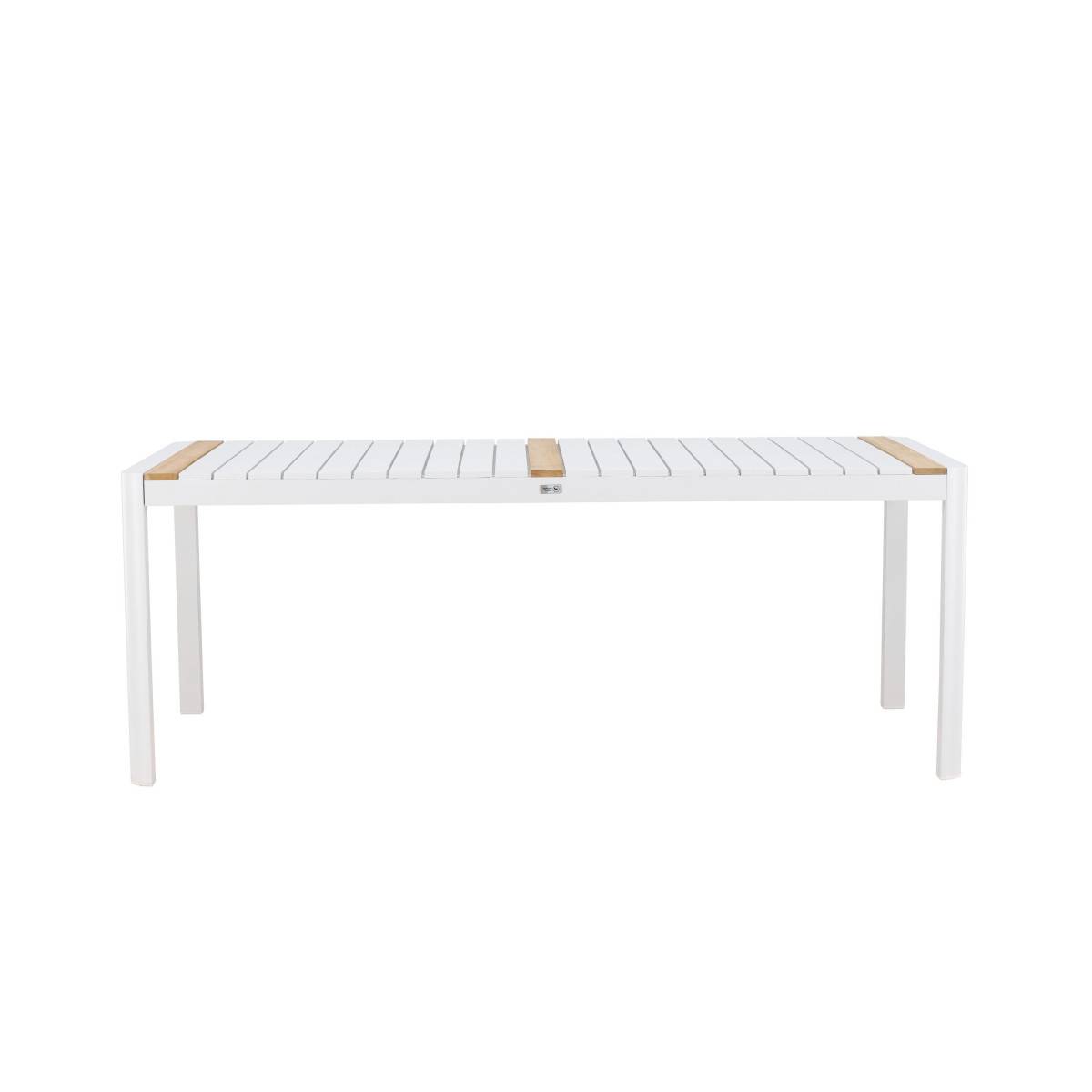 Table de Jardin en Teck "Togo" 200cm Blanc - Image 4