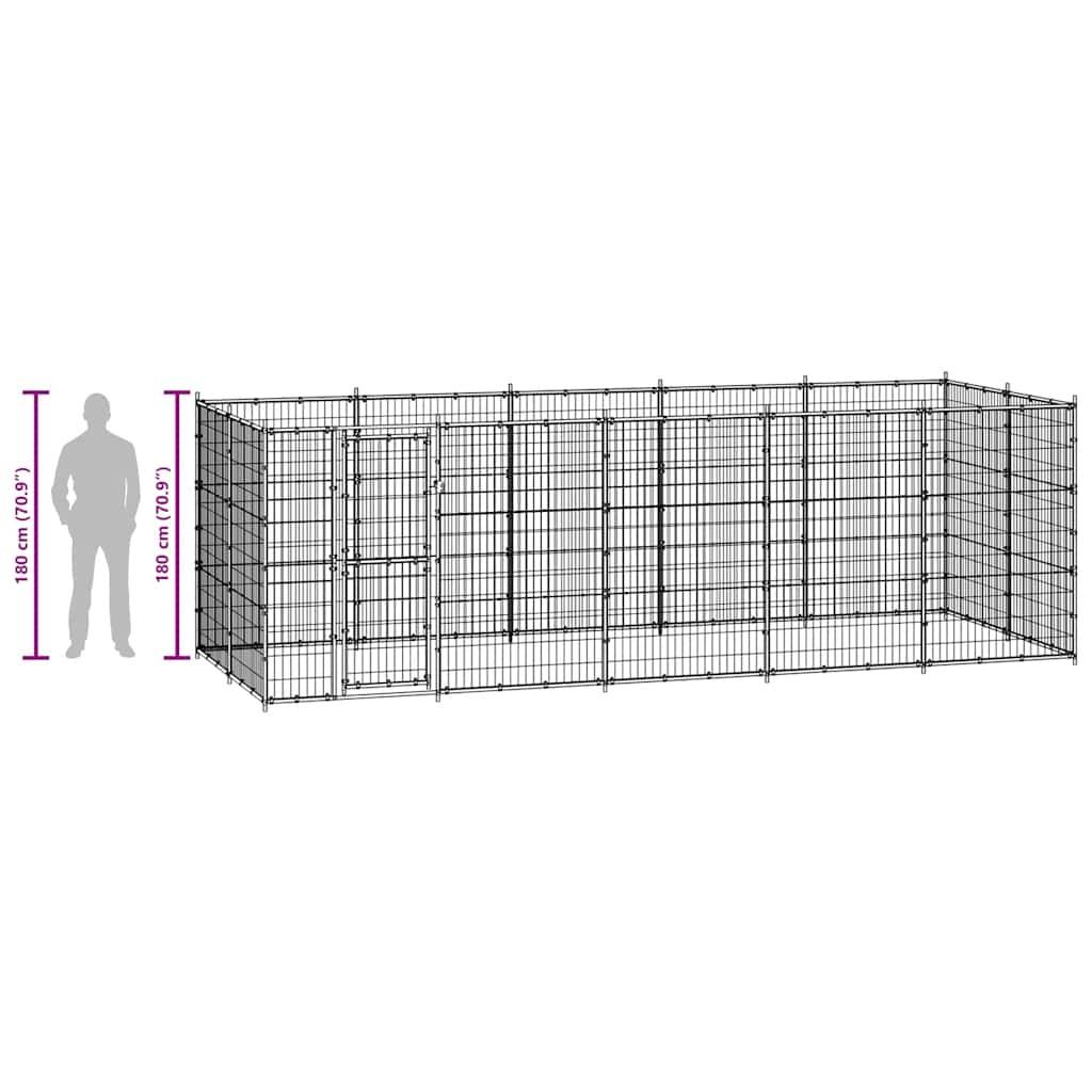 Vidaxl - Chenil extérieur Acier 12,1 m² vidaXL 3082299 - Imagen 8