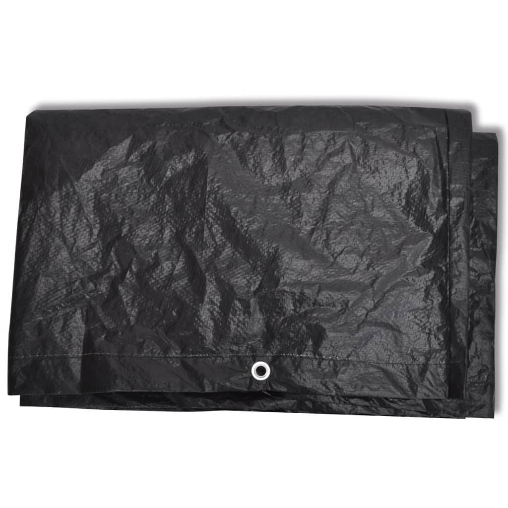 Lot de 2 Housses Carrées PE Imperméable pour Table et Chaises de Jardin Noir 135x135x90 cm – ComfortXL Outdoor Living - Image 4