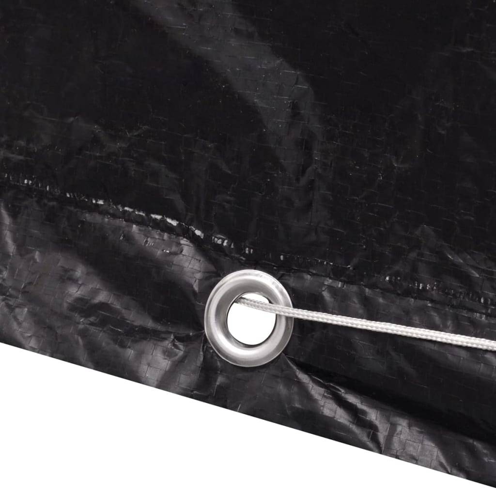 Lot de 2 Housses Carrées PE Imperméable pour Table et Chaises de Jardin Noir 135x135x90 cm – ComfortXL Outdoor Living - Image 6
