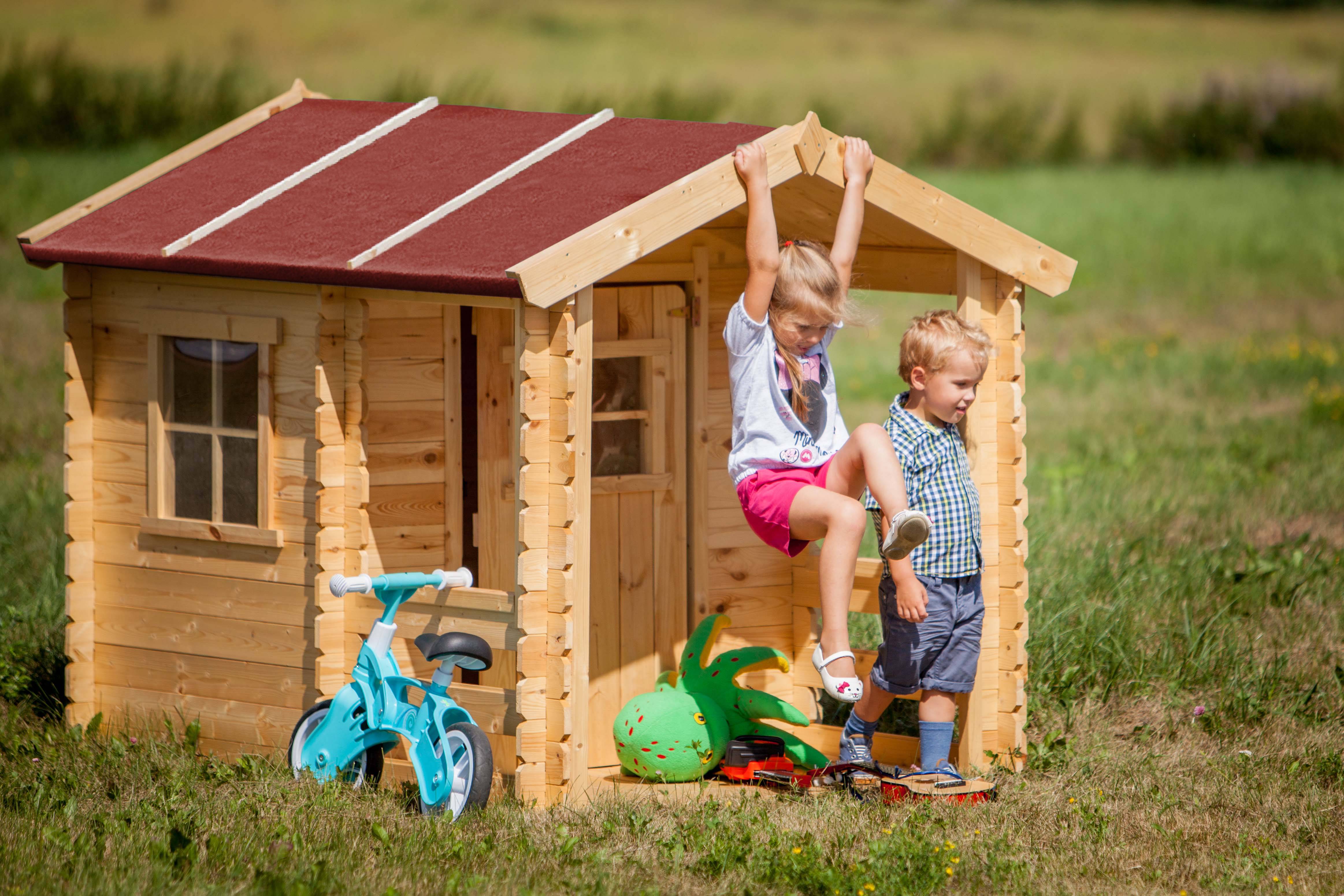 Timbela - Maison en bois pour enfants 182x146xH145cm/ 1,1 m² - Maison jardin enfant exterieur bois - 19 mm d’épaisseur - Timbela M501A - Image 4