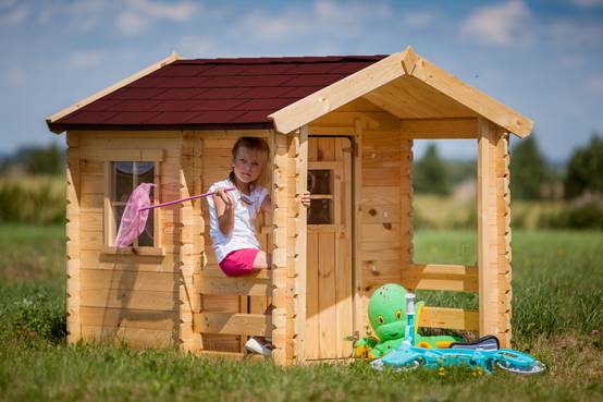 Timbela - Maison en bois pour enfants 182x146xH145cm/ 1,1 m² - Maison jardin enfant exterieur bois - 19 mm d’épaisseur - Timbela M501A - Image 1