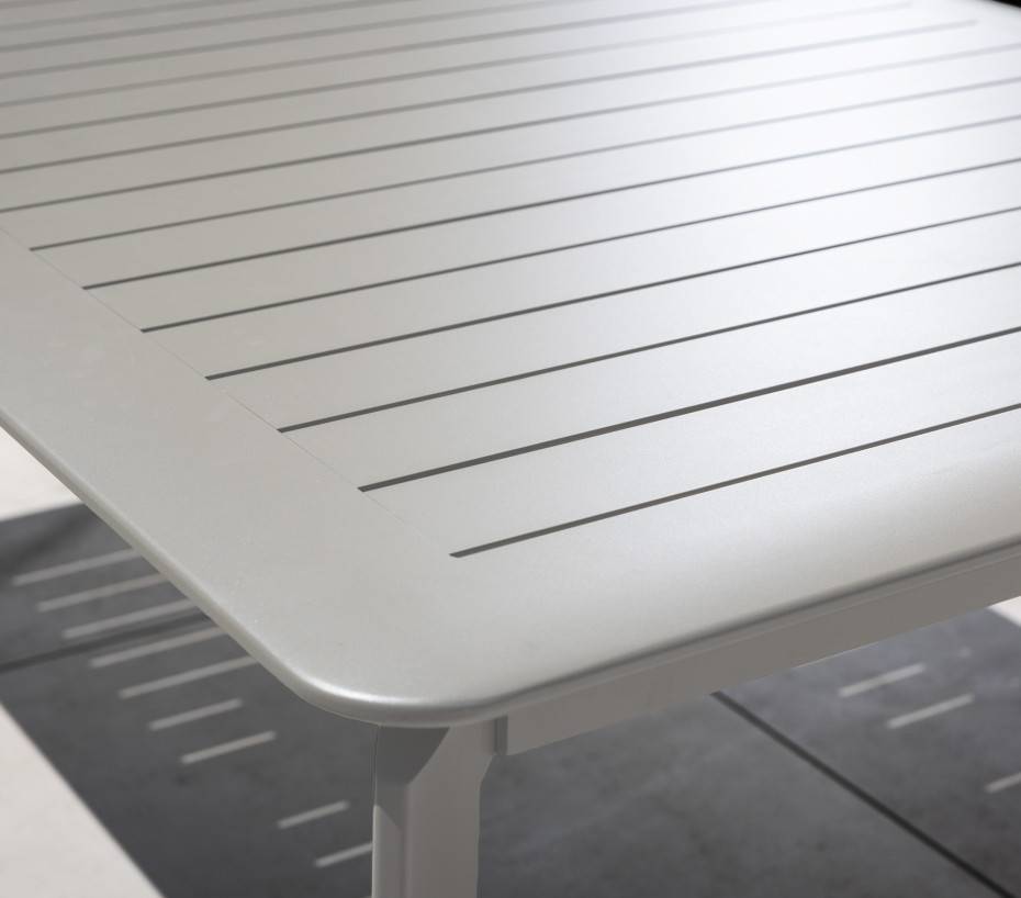 Ensemble table et chaises de jardin 8 places gris ROME - Image 5