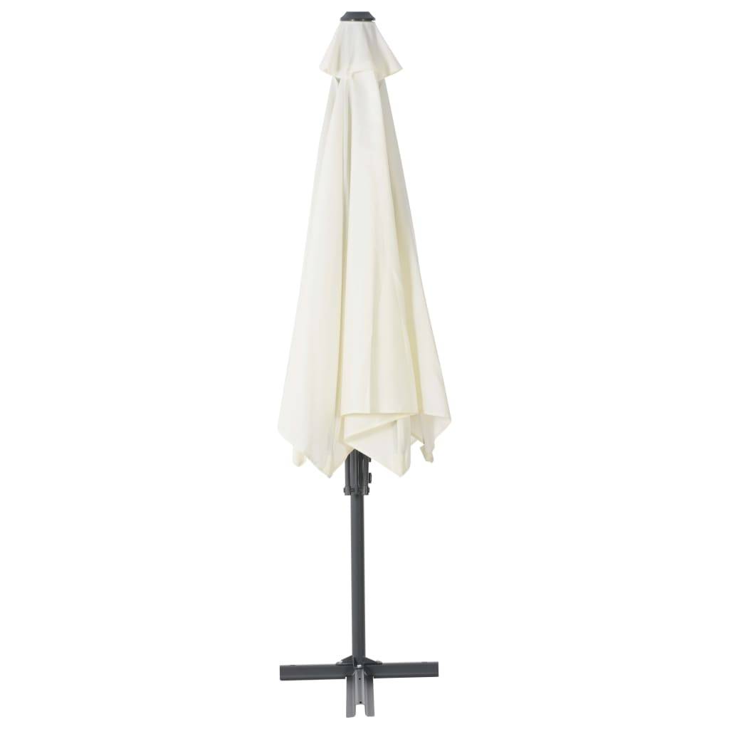Helloshop26 - Parasol mobilier de jardin d'extérieur avec poteau en acier 300 cm sable - Imagen 5