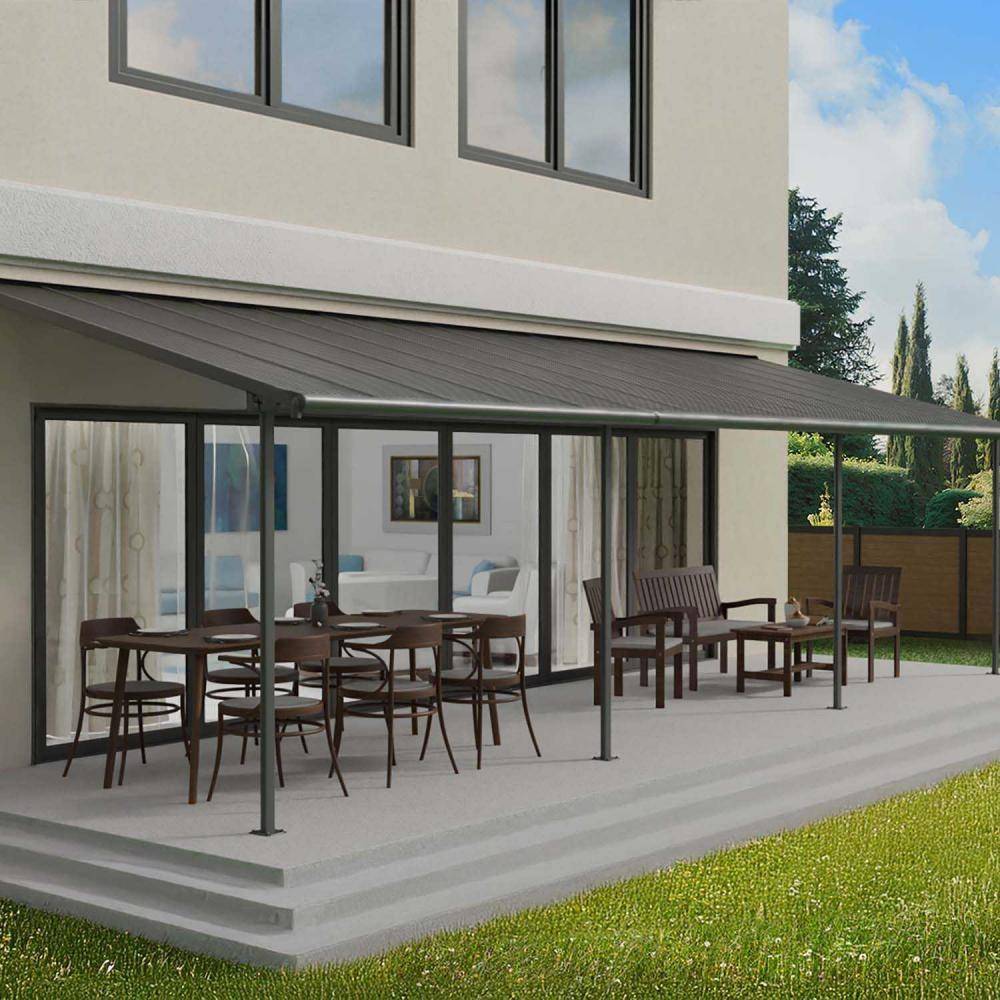 Canopia - Canopia Pergola Capri 3X9,2 Grise, toiture gris - Imagen 2