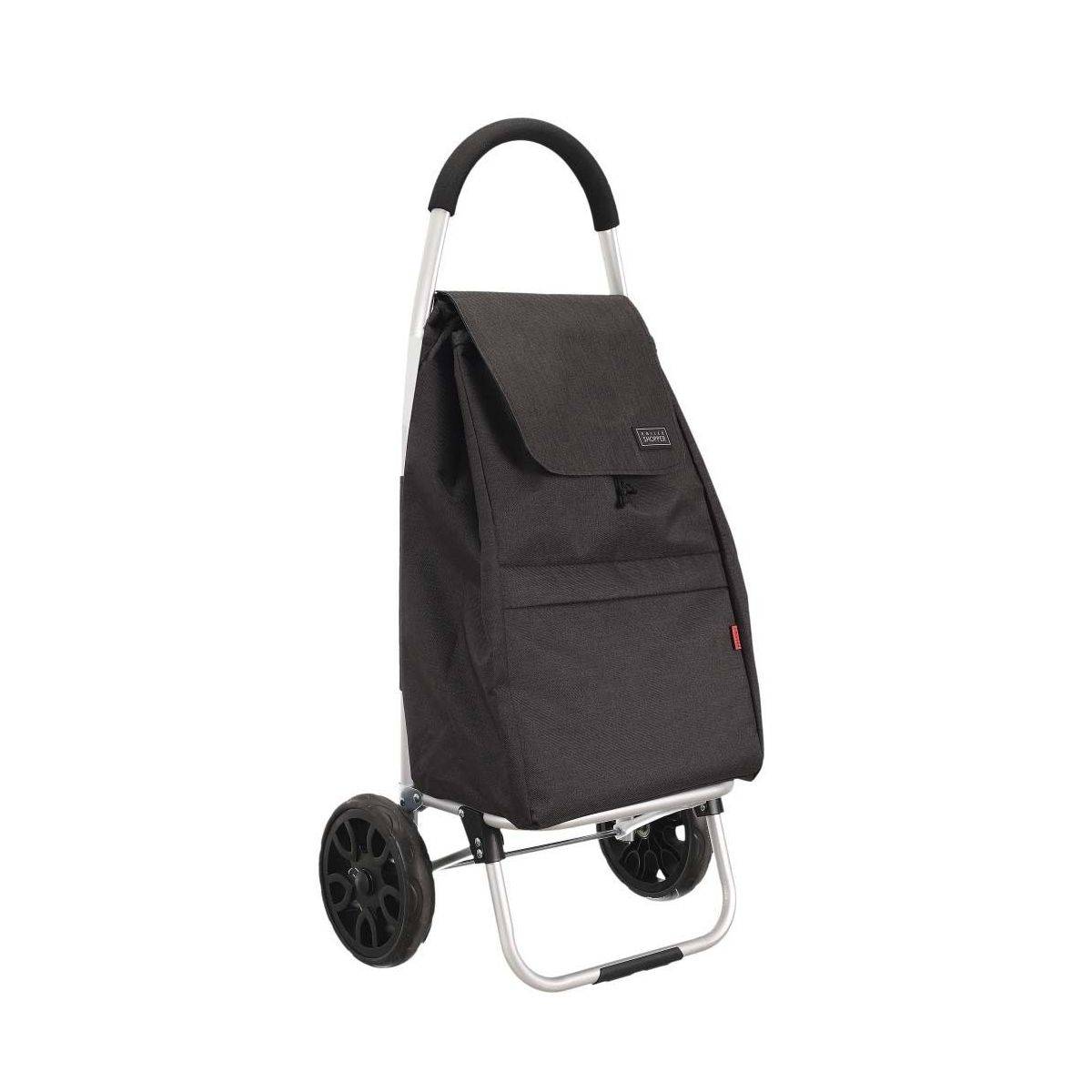 Entre Temps - Chariot shopping en tissu structure en aluminium 2 roues larges