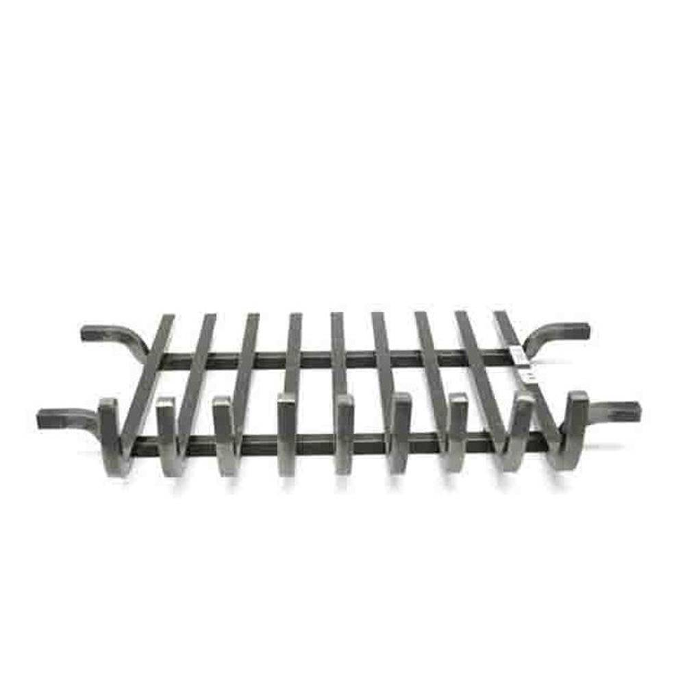 Grille foyère cheminée Forge de Rodez 66,5 x 40 cm face avant relevée