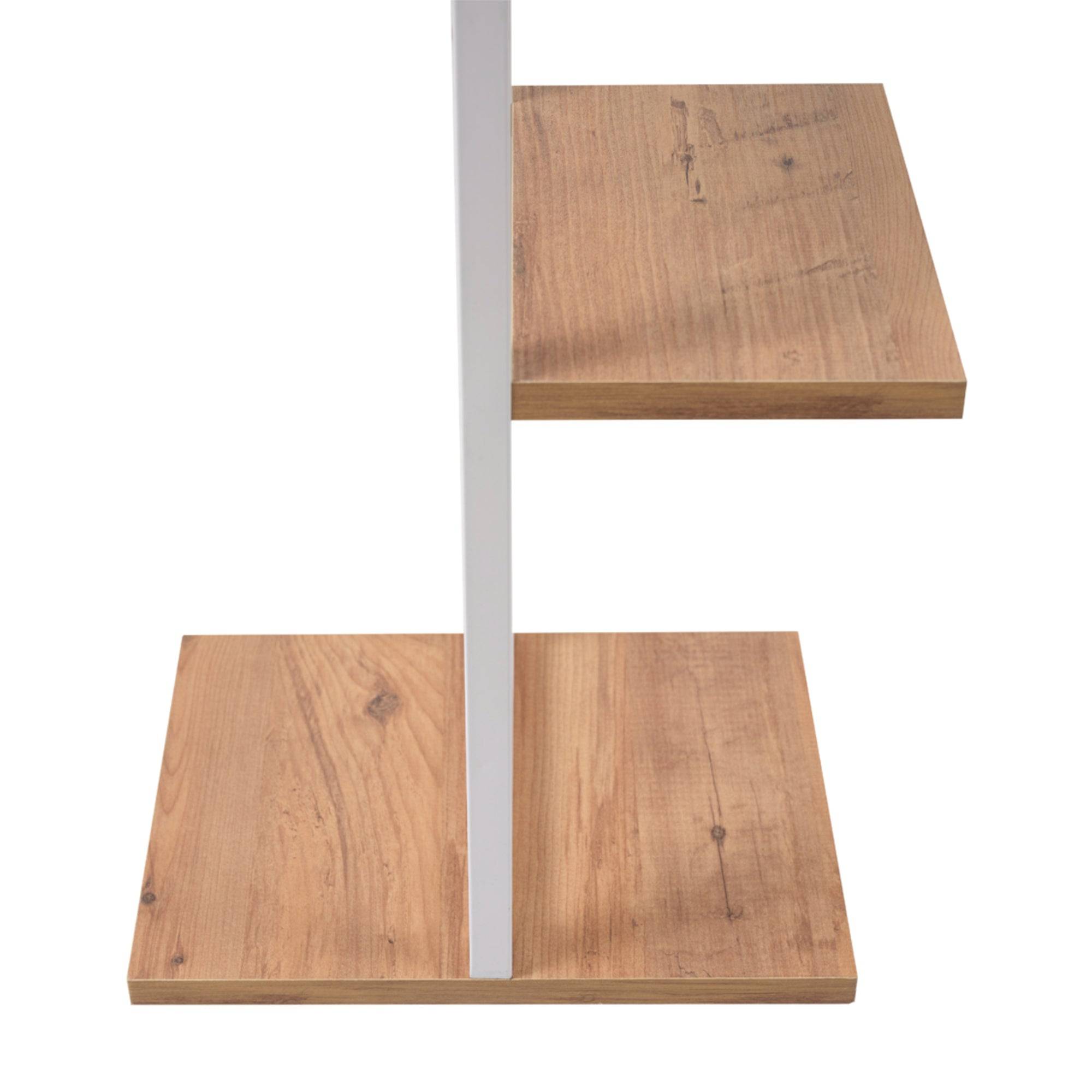 Helloshop26 - Support de plantes à 3 niveaux 90 x 35 x 26 cm effet noyer / blanc - Imagen 4