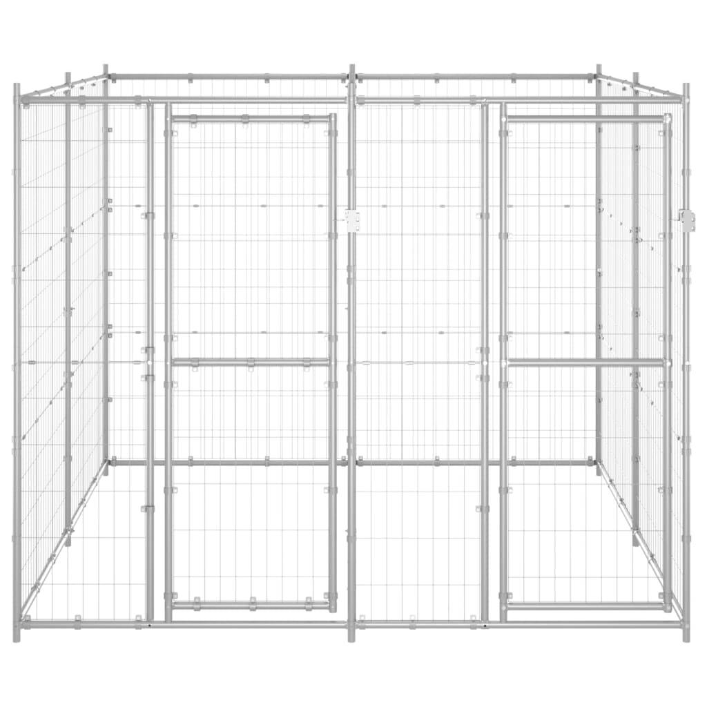 Vidaxl - Chenil extérieur Acier galvanisé 4,84 m² vidaXL 3082282 - Imagen 2