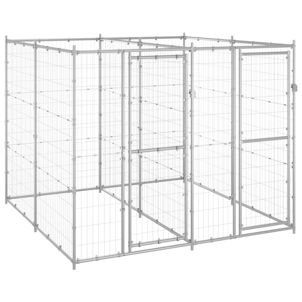 Vidaxl - Chenil extérieur Acier galvanisé 4,84 m² vidaXL 3082282 - Imagen 1