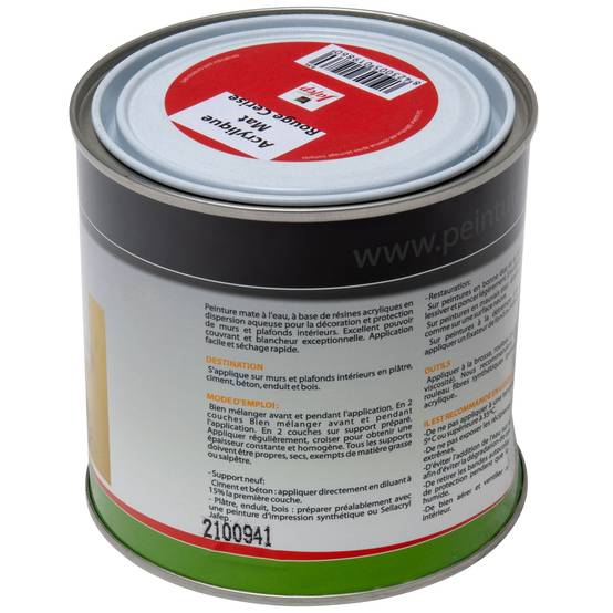 Peinture acrylique mat rouge cerise Jafep 0,5L - Image 2