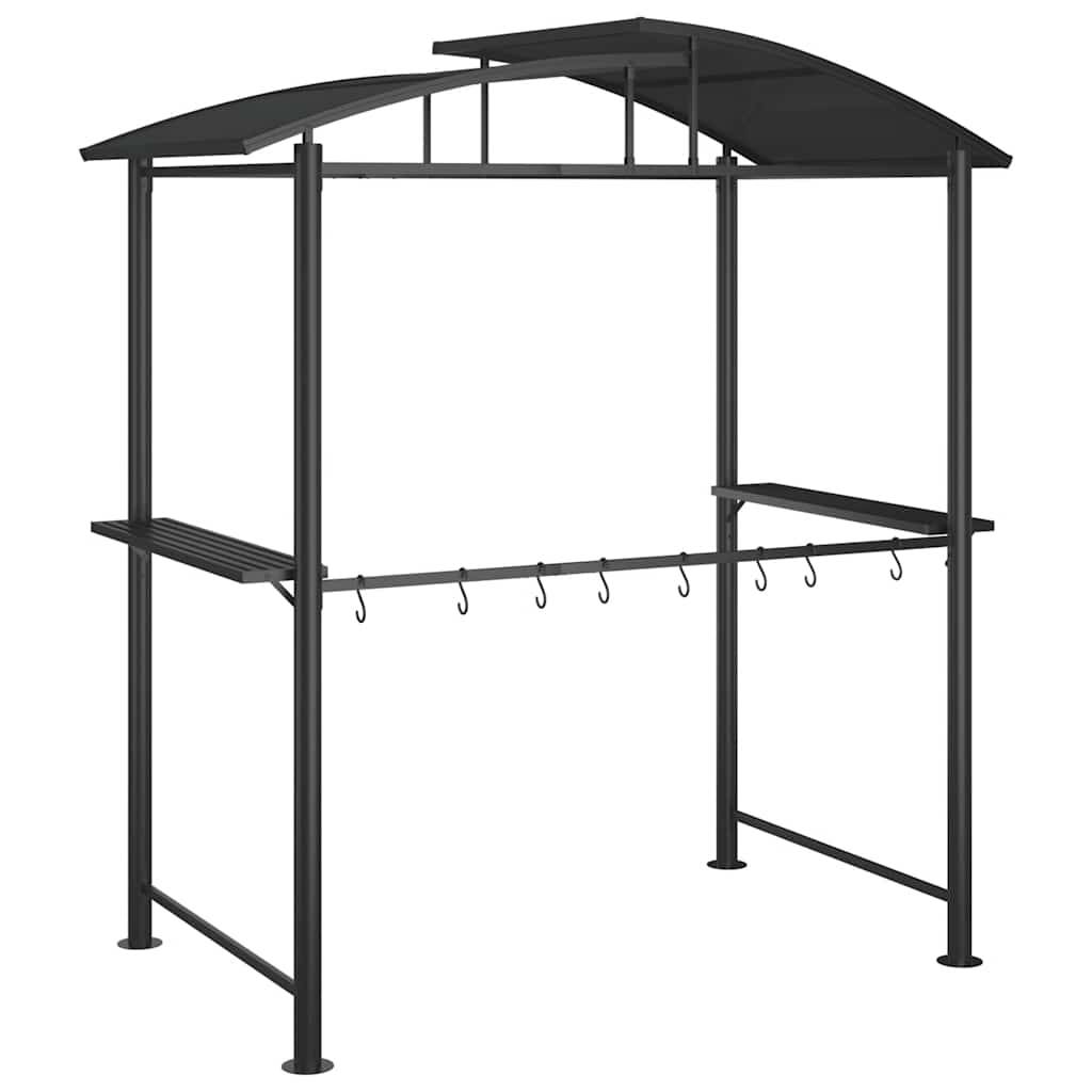 Vidaxl - Gazebo BBQ et étagères latérales anthracite 210x114x230cm acier vidaXL 360139 - Image 6