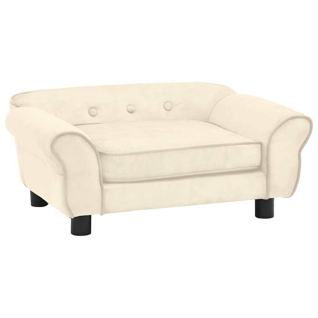 ComfortXL - Canapé Lit Chien Rembourré Bois Solide Couchage Chat Crème 72x45cm - ComfortXL Outdoor Living - Image 2