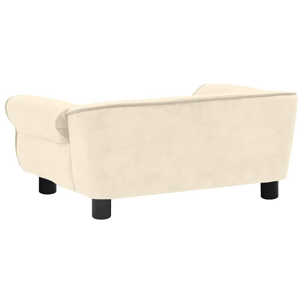 ComfortXL - Canapé Lit Chien Rembourré Bois Solide Couchage Chat Crème 72x45cm - ComfortXL Outdoor Living - Image 8