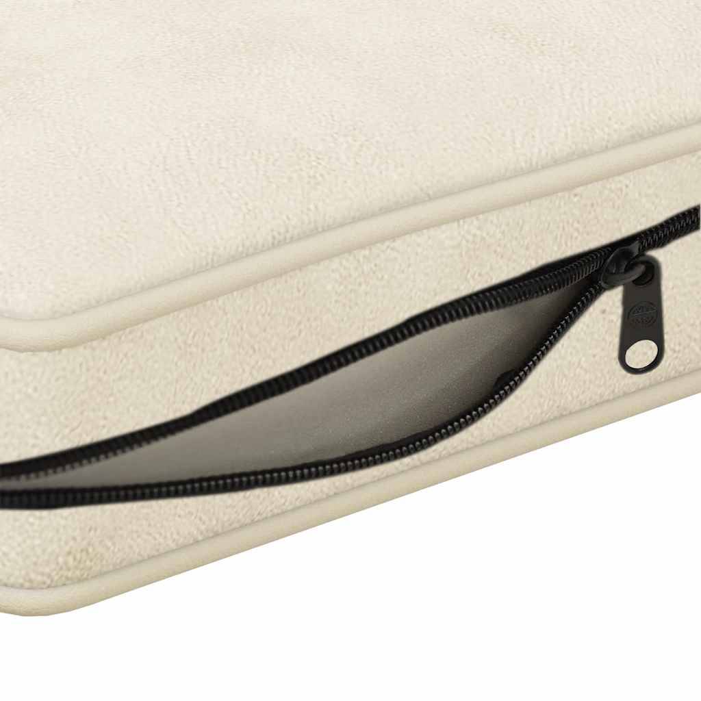 ComfortXL - Canapé Lit Chien Rembourré Bois Solide Couchage Chat Crème 72x45cm - ComfortXL Outdoor Living - Image 10