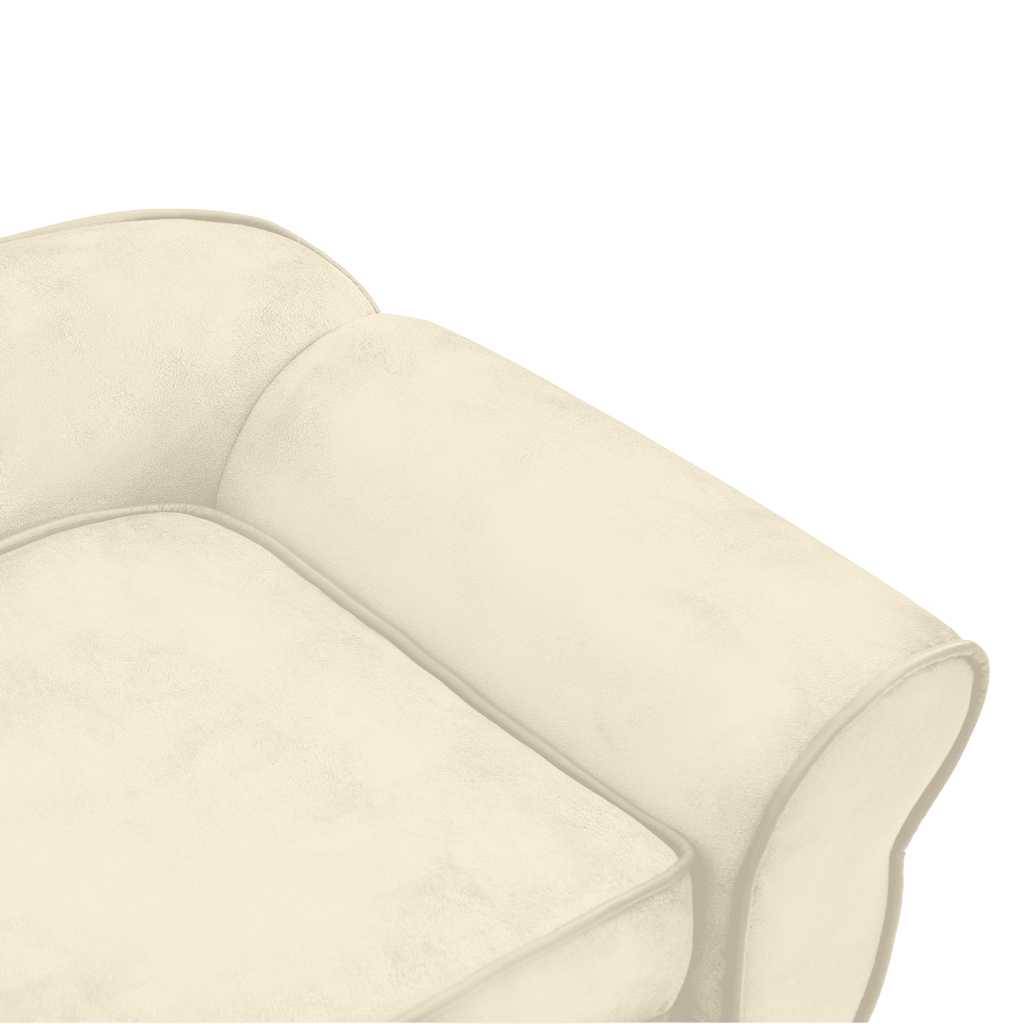 ComfortXL - Canapé Lit Chien Rembourré Bois Solide Couchage Chat Crème 72x45cm - ComfortXL Outdoor Living - Image 9