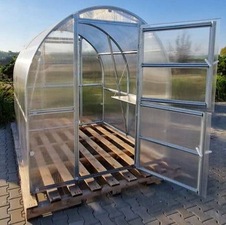 Serre KLASIKA SLIM 2 x 12 m (24 m²) , 6 mm avec revêtement en polycarbonate - Image 7