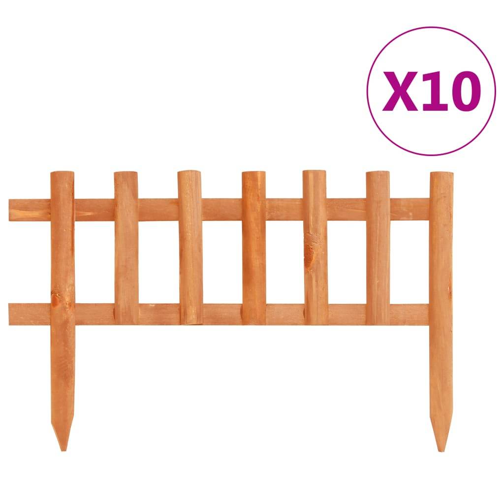 Bordure de jardin - Limite de jardin - Parterre 10 pcs Bois de sapin 4,4 m-JU302 - Image 2