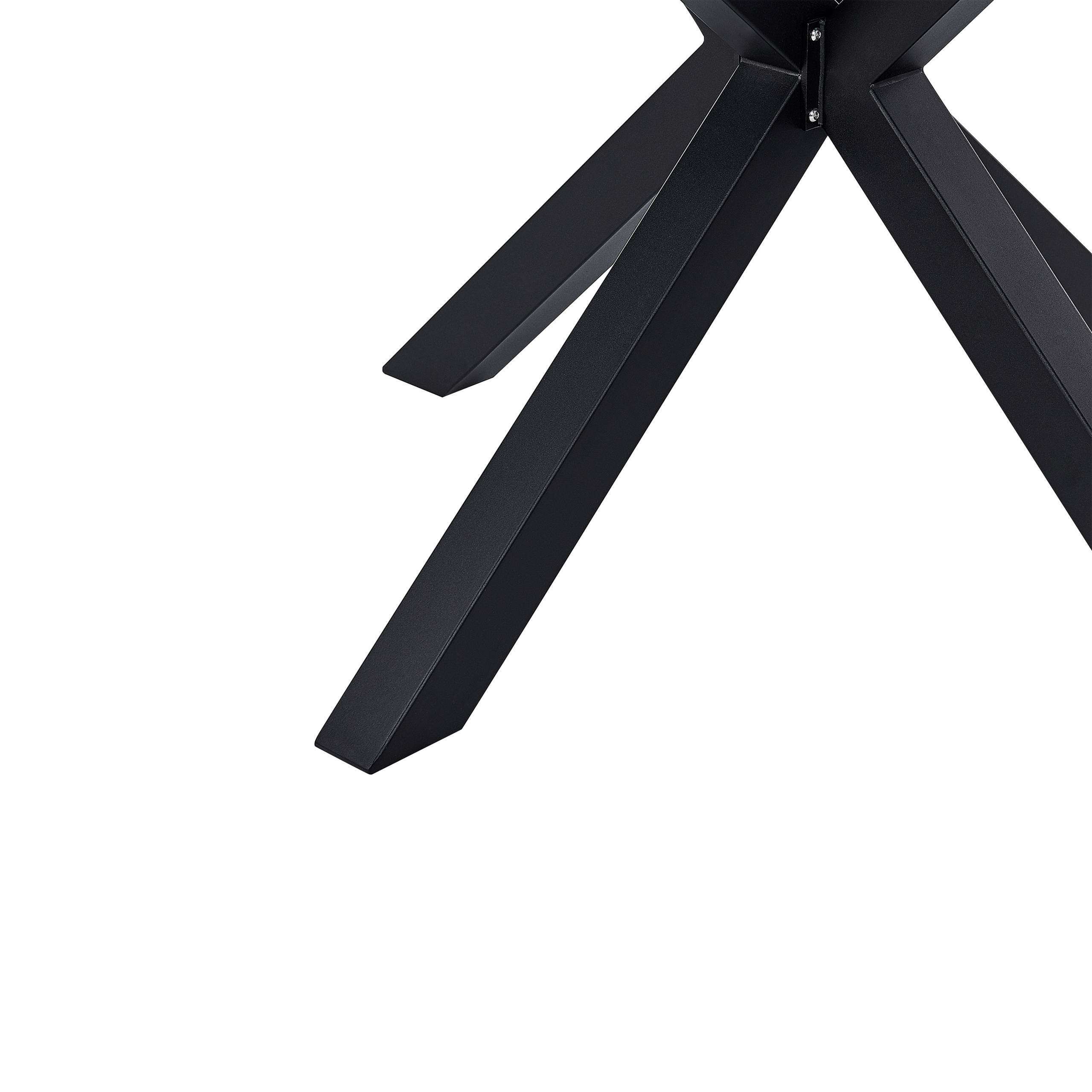 Table ronde, 4 Personnes Verre en céramique Noir MALETTO - Beliani - Image 4