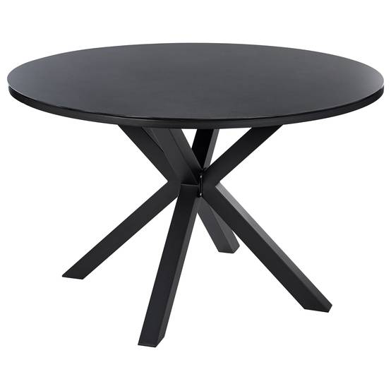 Table ronde, 4 Personnes Verre en céramique Noir MALETTO - Beliani - Image 1