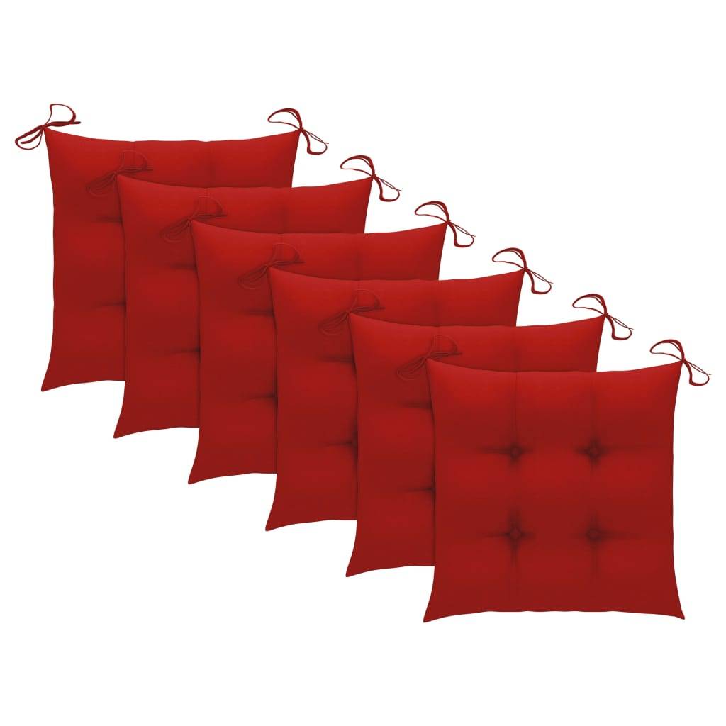 PANGIVO - Lot de 6 chaises de jardin pliables bois d'acacia rouge 54 x 57 x 91 cm - PANGIVO - Image 9