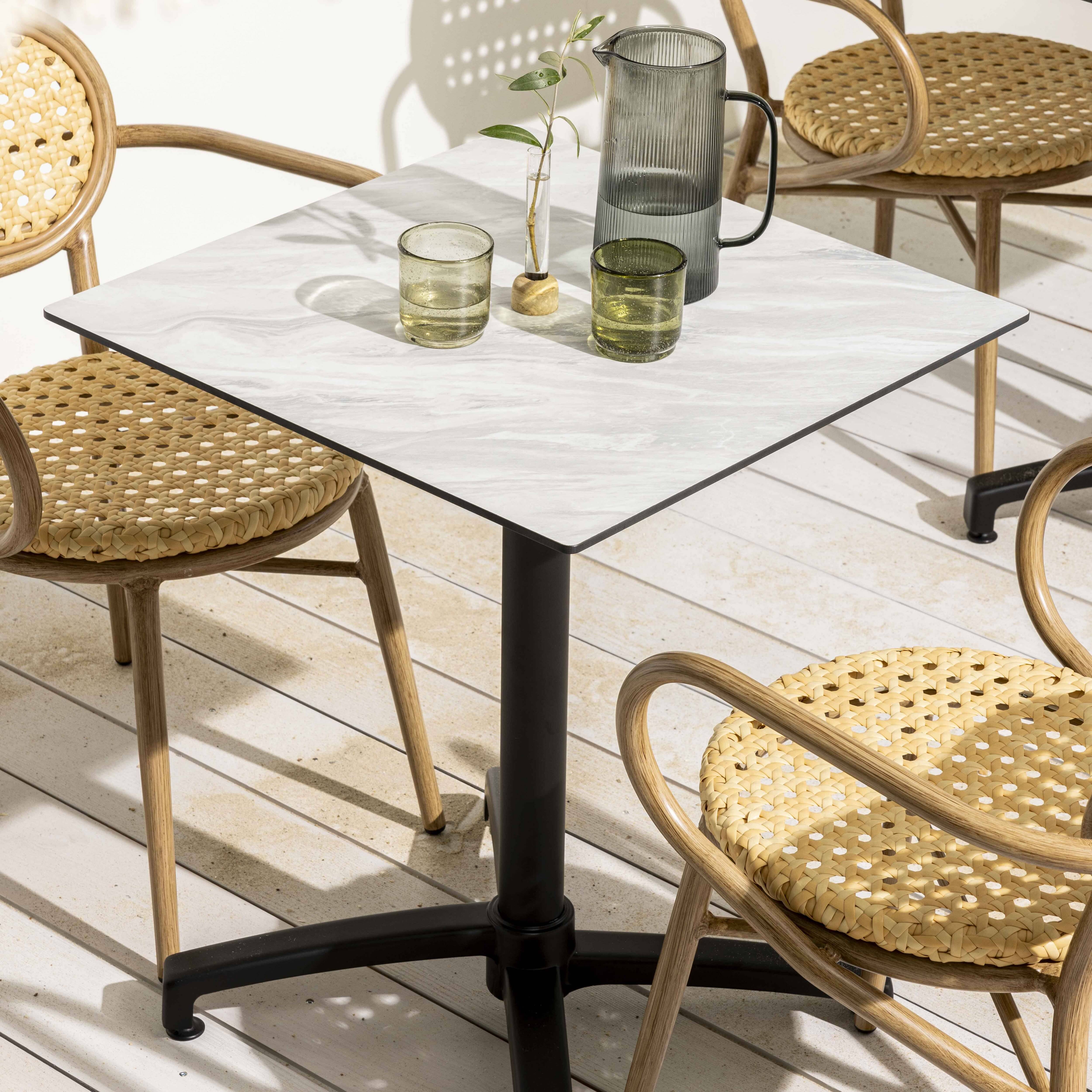Oviala - Plateau de table stratifié 70x70 cm marbre Opéra - Oviala - Imagen 2