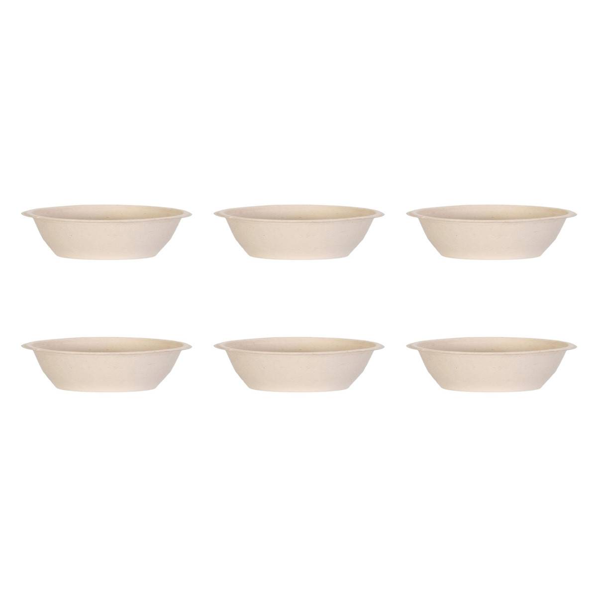 The Home Deco Factory - Lot de 6 Coupelles Rondes "Blé" 15cm Beige - Image 1