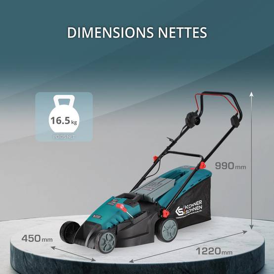Tondeuse électrique 1400W, 38 cm de coupe, 3000 tr/min - Könner Söhnen KS 38LM-BL - Image 6