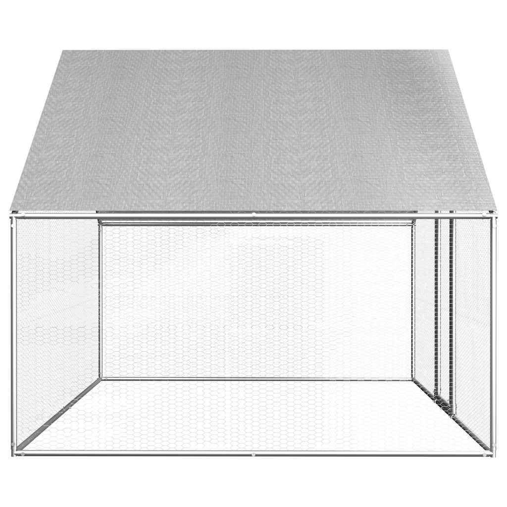 Enclos poulailler extérieur 2x2.75m en acier galvanisé avec bâche de toit – ComfortXL Outdoor Living - Image 3