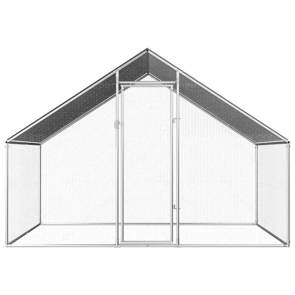 Enclos poulailler extérieur 2x2.75m en acier galvanisé avec bâche de toit – ComfortXL Outdoor Living - Image 2