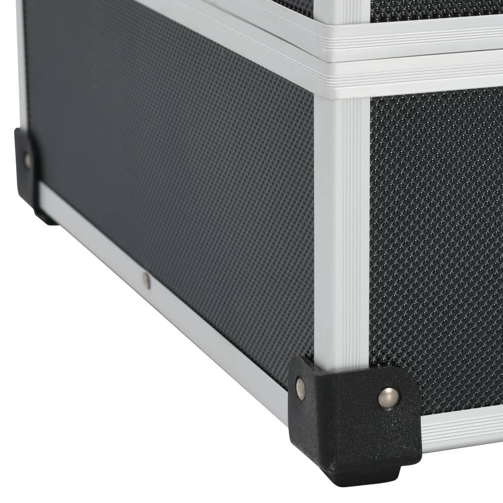 Helloshop26 - Valise à outils boîte à outils mallette à outils trolley à outils caisse à outils rangement stockage fichiers portable 46 x 33 x 16 cm noir - Imagen 5
