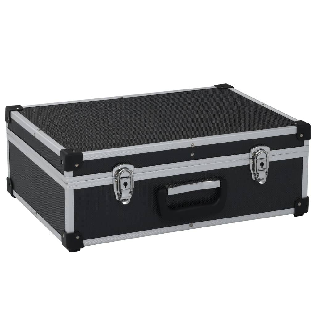 Helloshop26 - Valise à outils boîte à outils mallette à outils trolley à outils caisse à outils rangement stockage fichiers portable 46 x 33 x 16 cm noir - Imagen 1