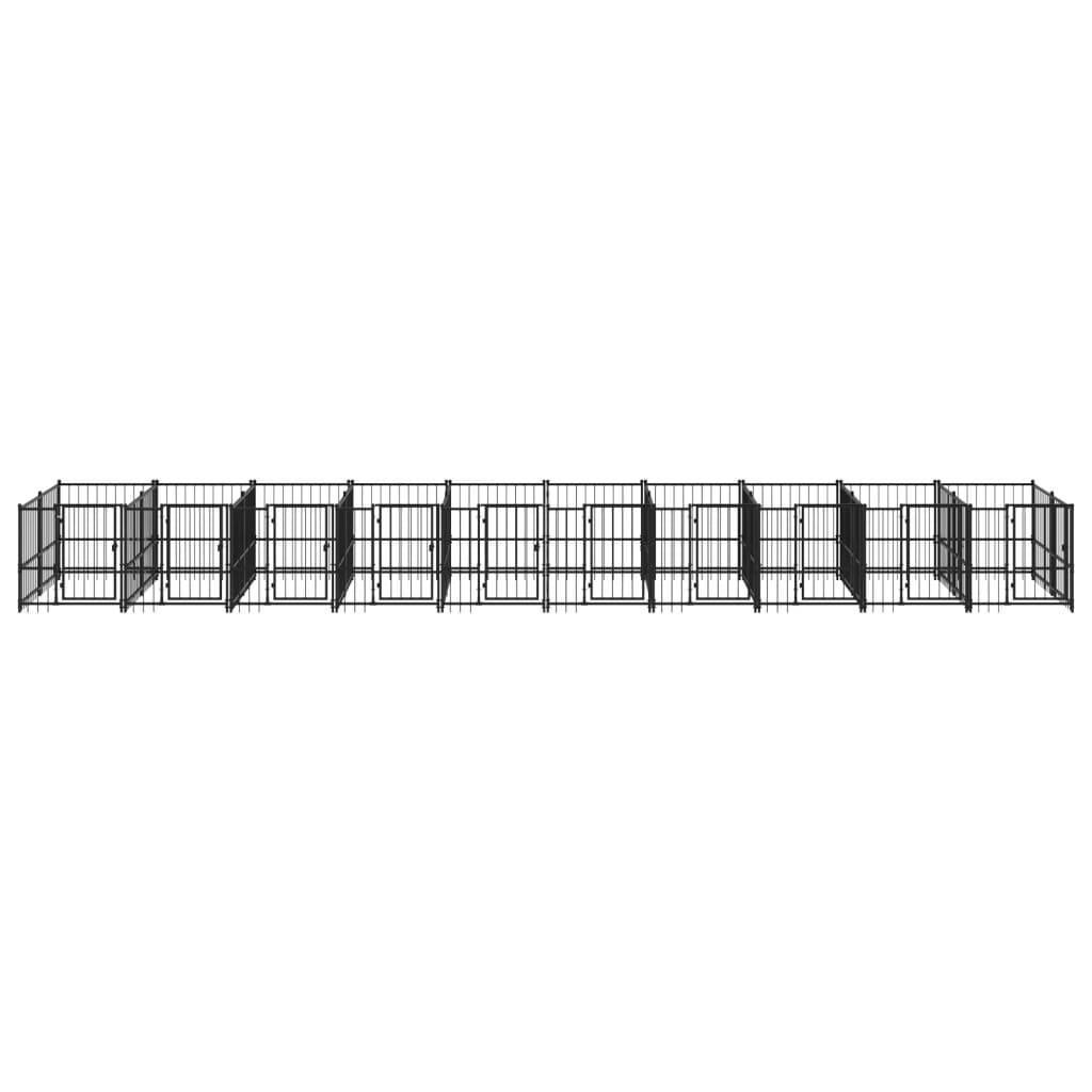 Vidaxl - Chenil d'extérieur pour chiens Acier 18,77 m² vidaXL 3124587 - Imagen 6