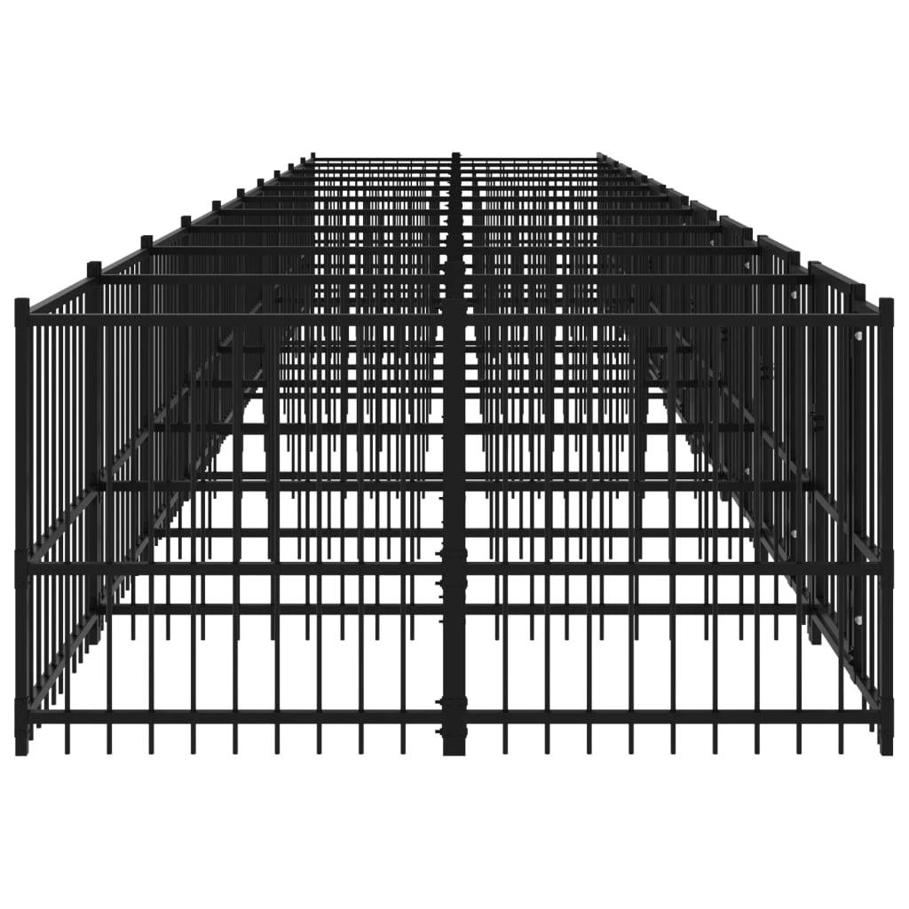 Vidaxl - Chenil d'extérieur pour chiens Acier 18,77 m² vidaXL 3124587 - Imagen 5