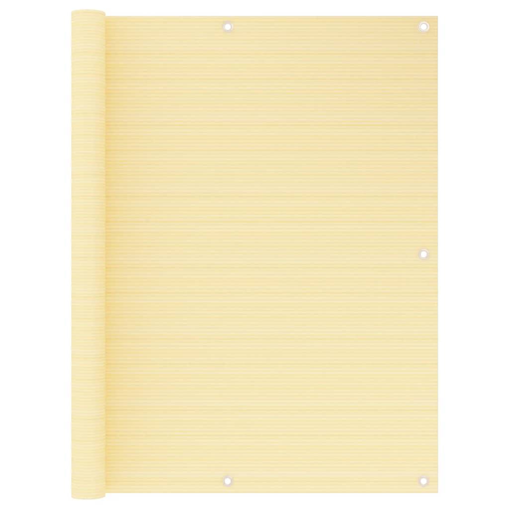 Helloshop26 - Écran de balcon brise pare vue protection confidentialité 120 x 500 cm PEHD beige - Imagen 1