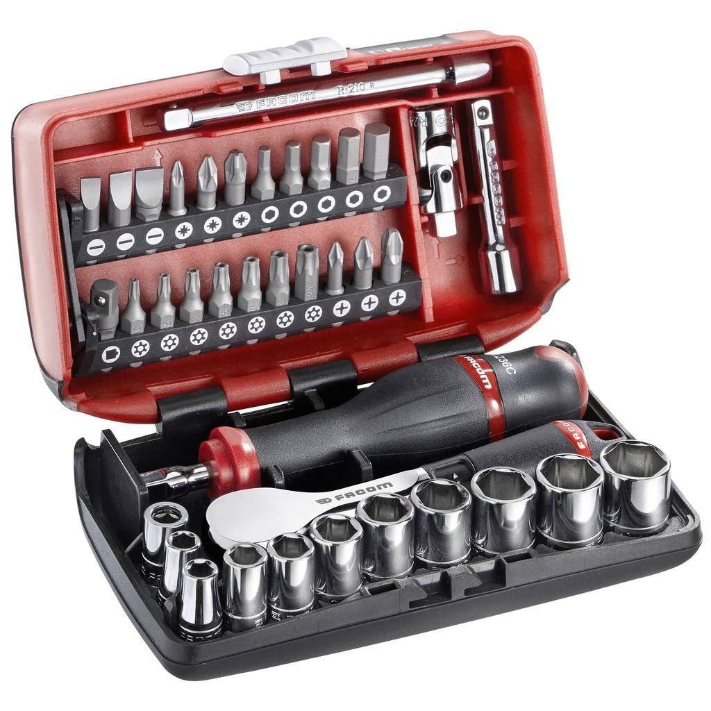 Facom - Jeu de douilles 1/4'' 6 pans métriques 5,5 à 14mm - FACOM - R.181NANOPB