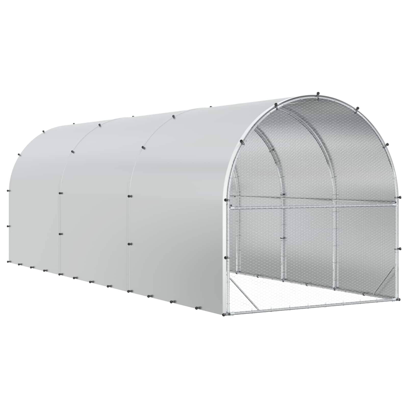 Vidaxl - Poulailler Argenté 600 x 200 x 200 cm Acier galvanisé vidaXL 3434687 - Image 7