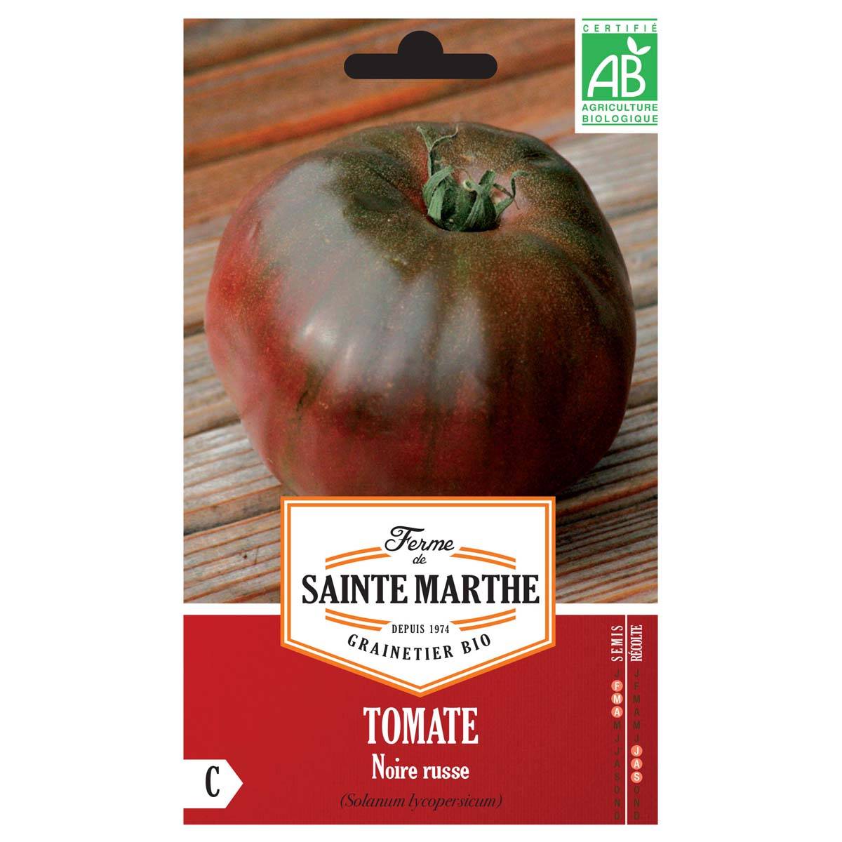 Tomate Noire Russe Bio - Ferme de Sainte Marthe le sachet de 30 graines environ