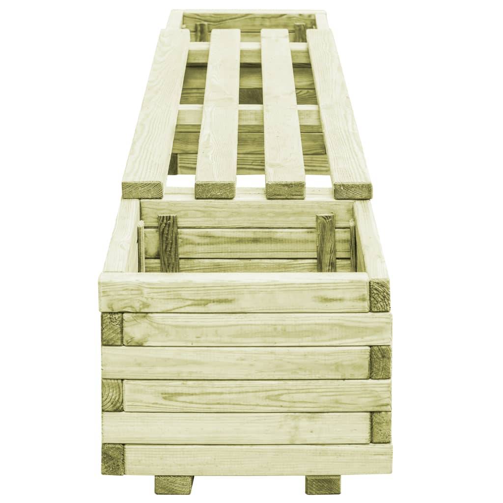 Banc de jardin à jardinières | Banquette De Jardin | Banc Extérieur Bois de pin imprégné Maison Chic - Image 3