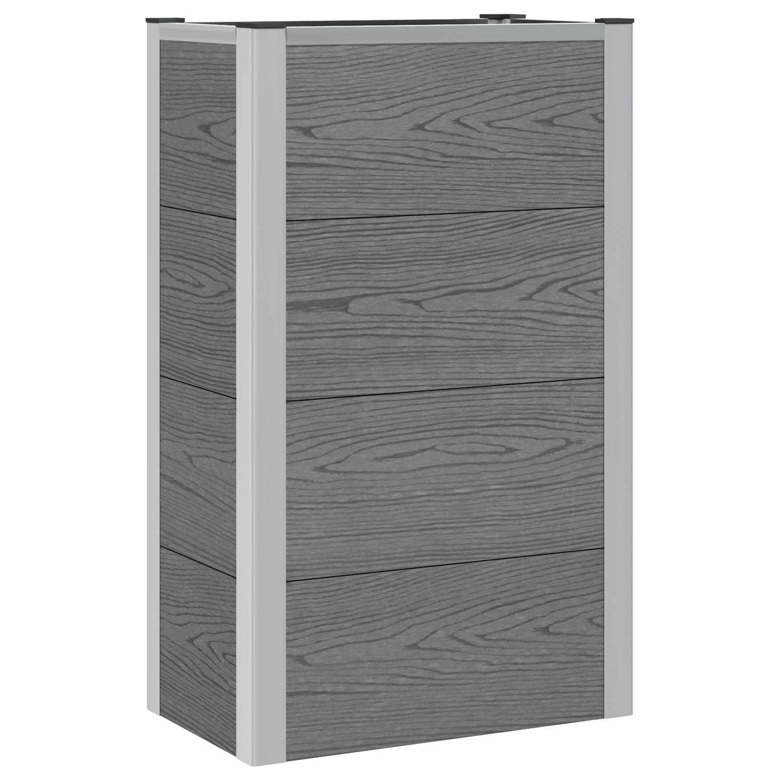 Prolenta Premium - Jardinière aluminium gris 50 x 30 x 82 cm - Prolenta premium p356.1 - Image 1