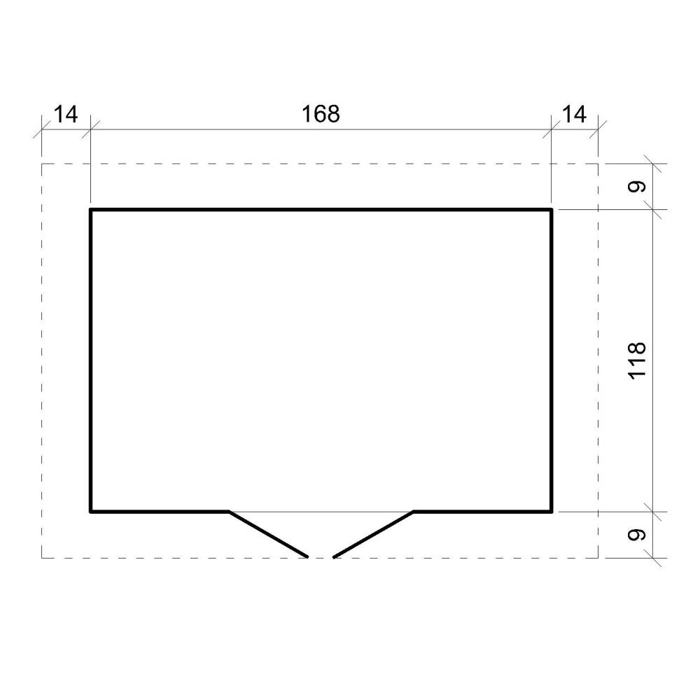 Timbela - Abri de jardin en bois I196xL136xH218 cm / 1.98 m² - Stockage extérieur - Petit abri à outils, Local à vélos - 19 mm d’épaisseur - Timbela M367F - Image 6